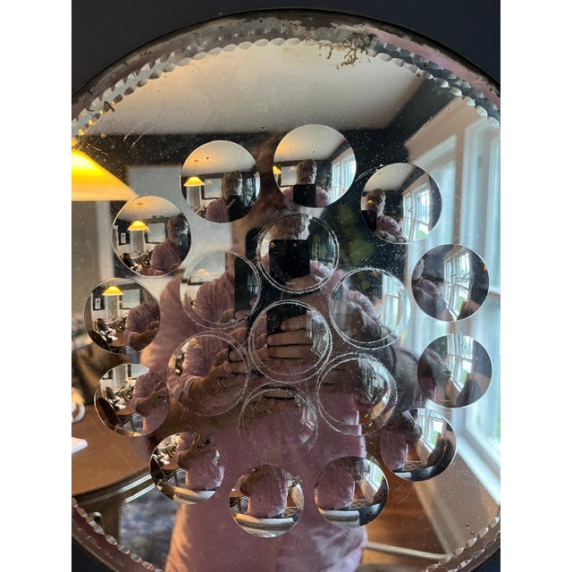 Silver Piero Fornasetti Style Optical Mirror For Sale - Image 8 of 9