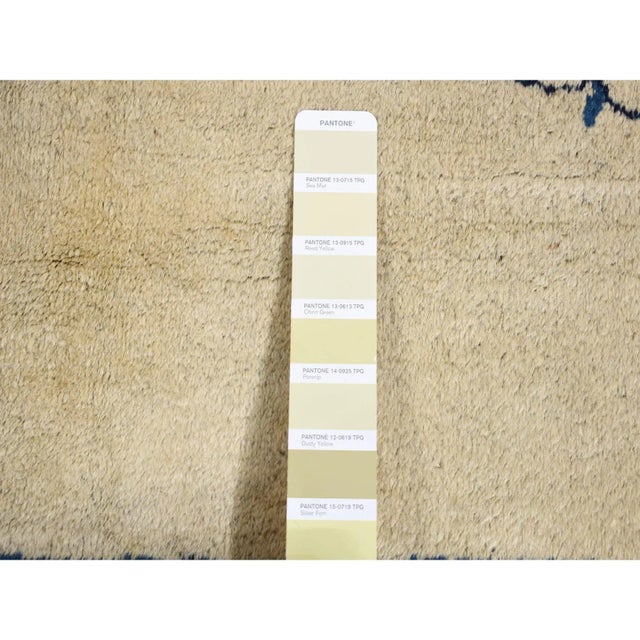 Ivory 1900s Ivory Antique Chinese Peking Design Hand Knotted Wool Rug For Sale - Image 8 of 11