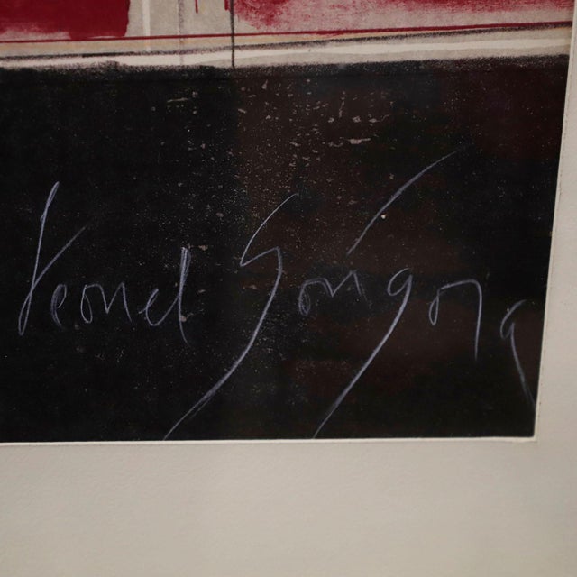 Mid-Century Modern 1960s Lithograph by Leonel Gongora. For Sale - Image 3 of 4