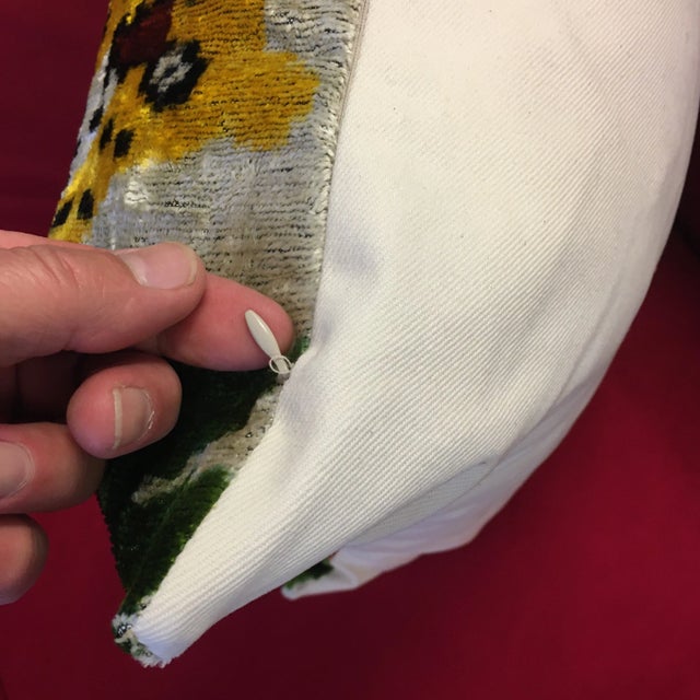 Gold Silk Velvet Animal Print Pillow For Sale - Image 8 of 9