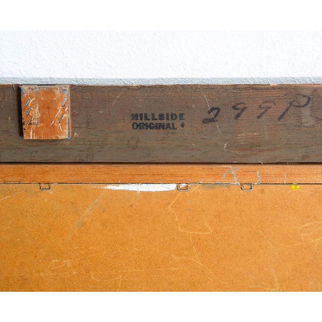 Mid-Century Modern Mid Century Modern Art Original Textured Painting Van Hoople Large Hillside MCM For Sale - Image 3 of 12