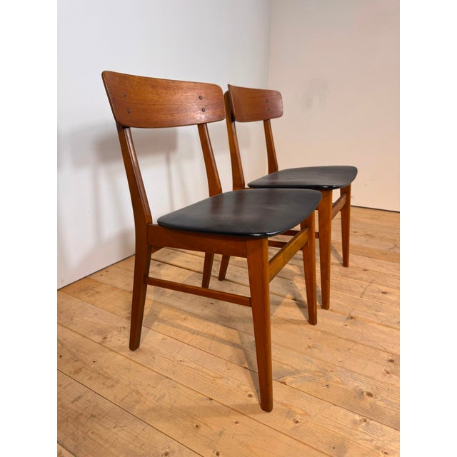 Vintage Teak Dining Chairs, Denmark, 1960s, Set of 2 For Sale - Image 5 of 6