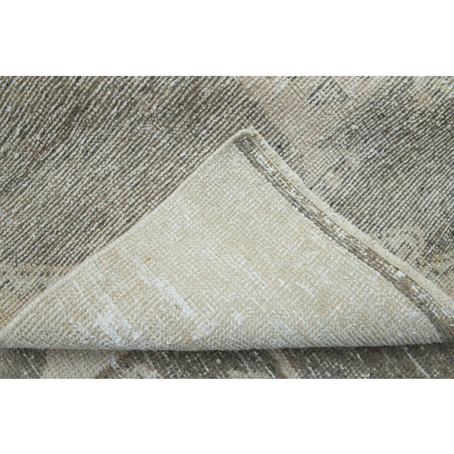 Textile 1970s Vintage Handmade Wool Cotton Beige Area Rug For Sale - Image 7 of 11