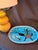 Pablo Picasso 1940s Mid Century Modern Italian Ceramic Platter Fisherman With Stars Moonlight and Cat in Bright Blue Glaze For Sale - Image 4 of 10