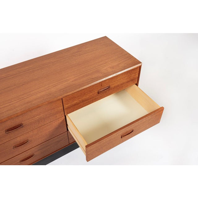 Wood Vintage Mid Century Lowboy Teak Wood Dresser 1960s For Sale - Image 7 of 10