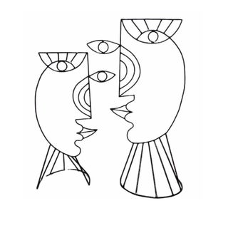 Sale! PostModern Pop Art Indoor & Outdoor Steel Metal Wire Picasso Cubist Sculpture For Sale