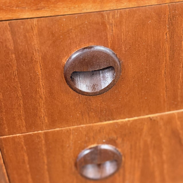 Wood Danish Modern Teak & Oak Four-Drawer Commode, Manner of Kai Kristiansen Circa 1960's Mid Century For Sale - Image 7 of 8
