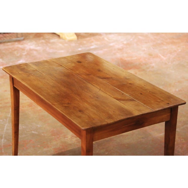 French 19th Century French Louis Philippe Wild Cherry Side Table or Writing Desk For Sale - Image 3 of 9