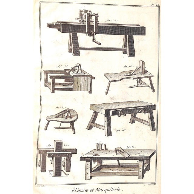 "Recueil De Planches Sur Les Sciences Ebenisterie Marqueterie" 1765 Briasson, David For Sale - Image 4 of 12