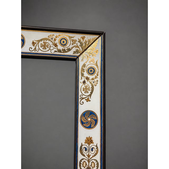 Mid 19th Century 19th Century French Charles X Verre Églomisé Mirror, Circa 1860 For Sale - Image 5 of 8
