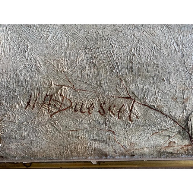 "Winter's Task" Oil on Canvas by Henry a Duessel For Sale - Image 4 of 4