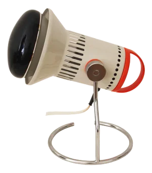 Industrial White Table Lamp, 1980s