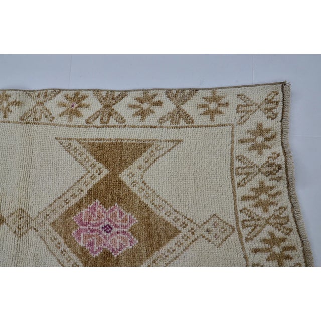 Vintage Anatolian Runner, Hand-Woven Wool With Traditional Geometric Motifs For Sale - Image 9 of 10