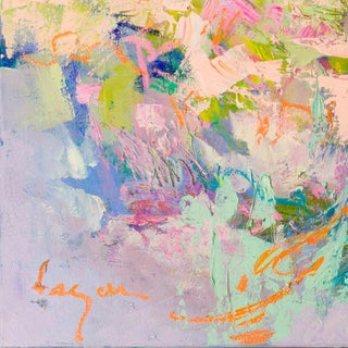 Forevermore 1 by Dorothy Fagan | Oil on Canvas Abstract composition with soft colors and textures. For Sale
