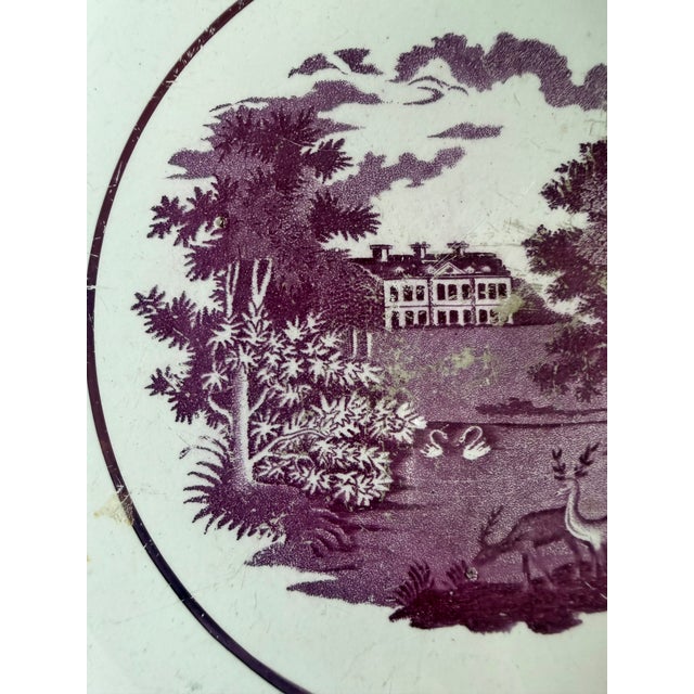 Early 19th Century Rare Antique Pink Lustre and Bat Printed Pearlware Low Serving Bowl, Attributed to Thomas Wolfe, Circa 1805 For Sale - Image 5 of 14