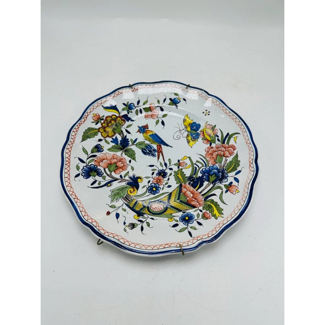 Vintage Chinoiserie Plate For Sale - Image 4 of 5