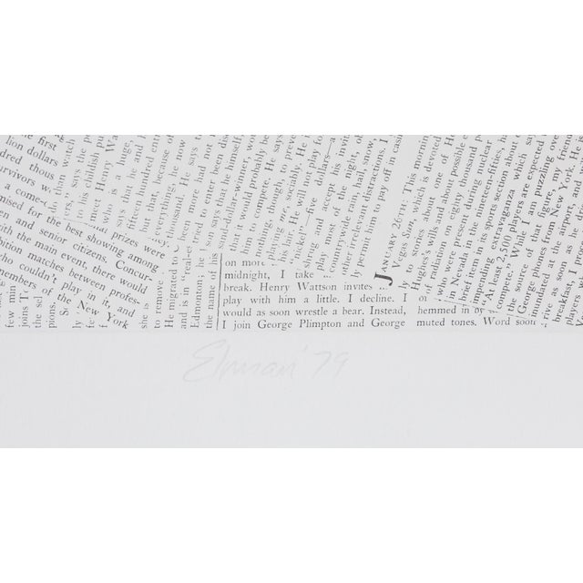 Minimalism Ray Elman, Making a Point, Serigraph For Sale - Image 3 of 3