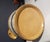 Ceramic Large Mocha Yellow Ware Jug With Blue, White and Brown Slip Bands and Shell Grip For Sale - Image 7 of 10