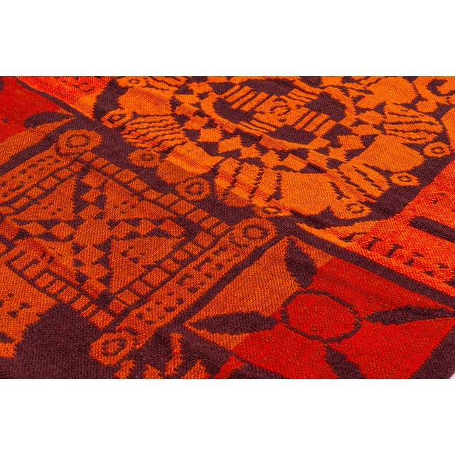 Scandinavian Modern Wall Tapestry, 1970s For Sale - Image 4 of 5