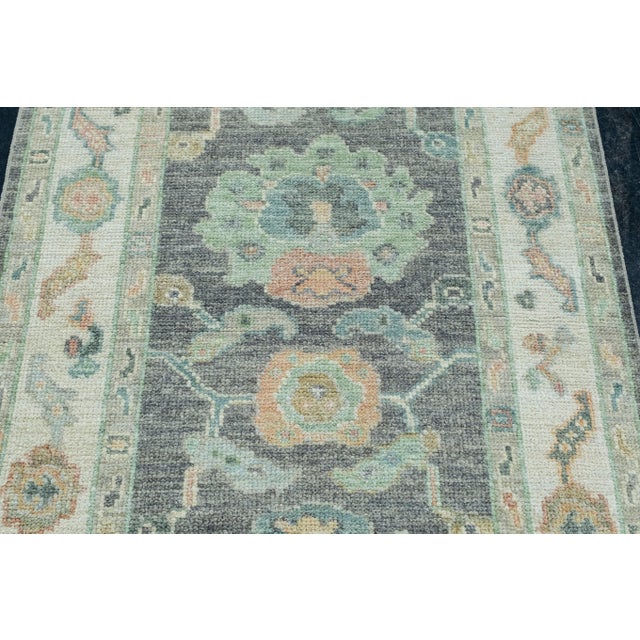 Turkish Turkish Oushak Runner Rug 2'11" x 20'9" #17225 For Sale - Image 3 of 8