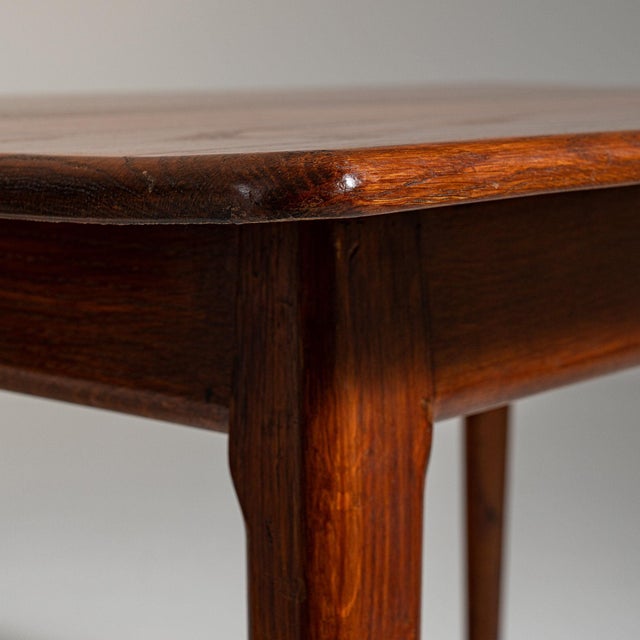 Brown 1960-1969 France Rich Walnut Brown Tapered-Leg Walnut Console For Sale - Image 8 of 11