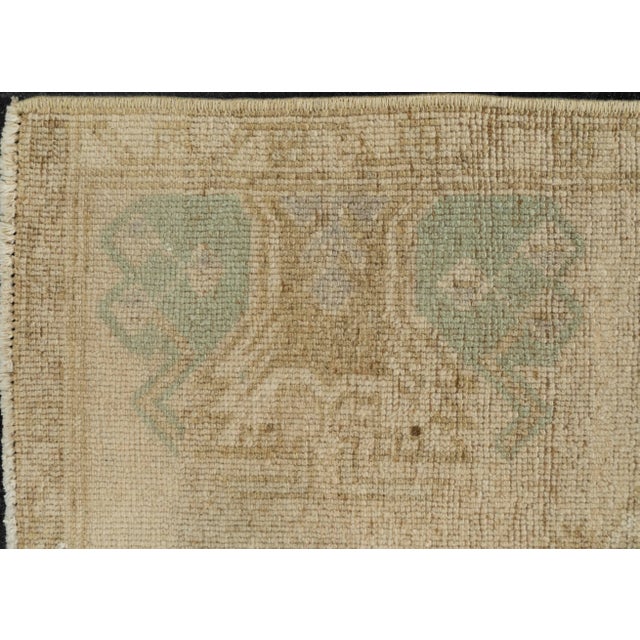 Early 21st Century Turkish Mini Rug Oriental Hand Knotted Vintage Rug 1'7" x 2'11" #21201 For Sale - Image 5 of 8