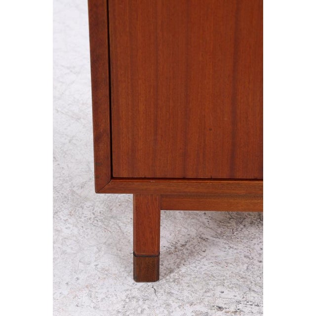 Mid-Century Mahogany Commode with Sliding Doors For Sale - Image 14 of 17