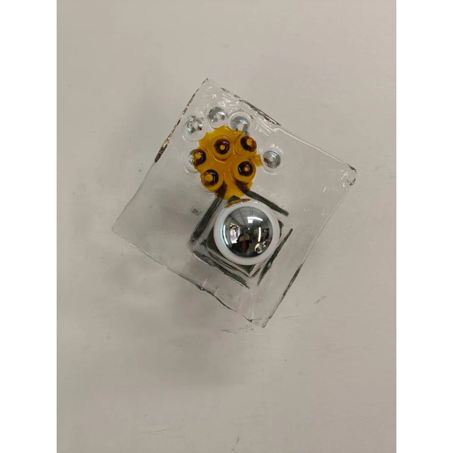 Glass Wall Light in Murano from Mazzega For Sale - Image 7 of 11