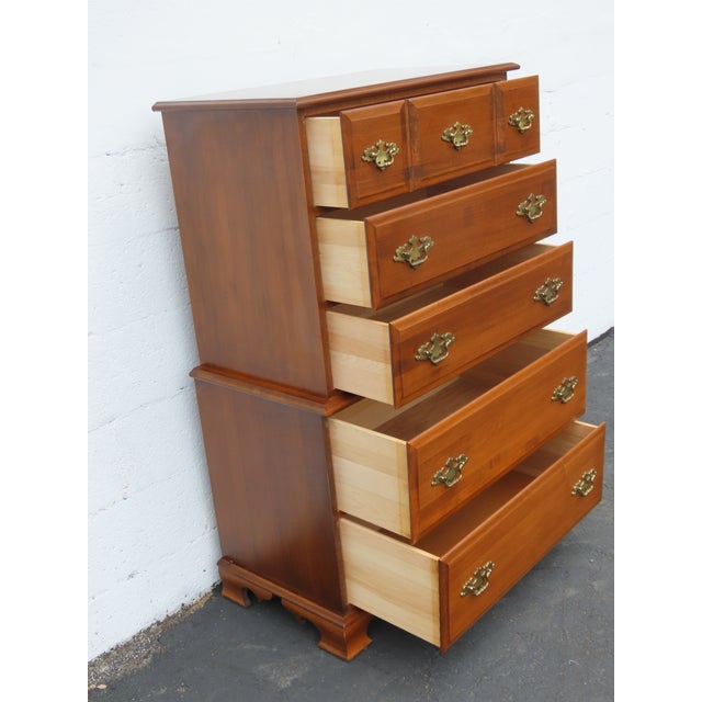 Tall Solid Maple Chest of Drawers 6655 For Sale - Image 4 of 14