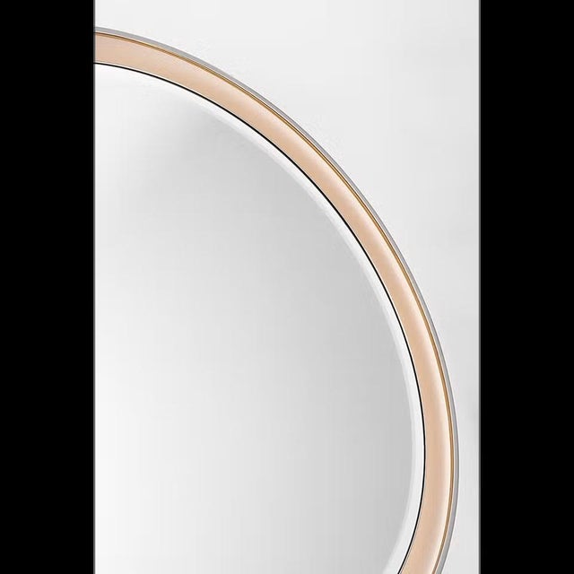 Thomas O'Brien for Visual Comfort Signature Tricia 30" Illuminated Round Mirror in Polished Nickel For Sale In Houston - Image 6 of 11