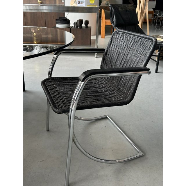 Black Stained Wicker Armchair, 1970s For Sale - Image 11 of 11