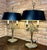 1990s Pair of Brass French Empire Swan Tóle Bouillotte Lamps. For Sale - Image 11 of 12