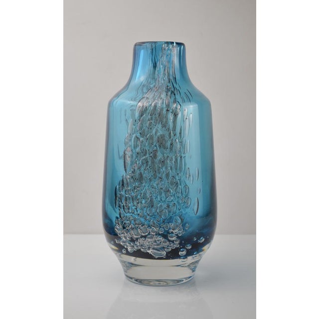 Blue Glass Vase by Heinrich Löffelhardt for Zwiesel, 1970s For Sale - Image 13 of 13