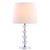 Add a delicate touch to the living room or bedroom with this contemporary table lamp. Finely crafted with a crystal clear...
