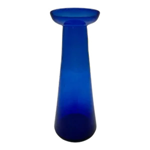 Antique Blown Cobalt Blue Glass Hyacinth Vase, Bristol, England, Circa 1840's