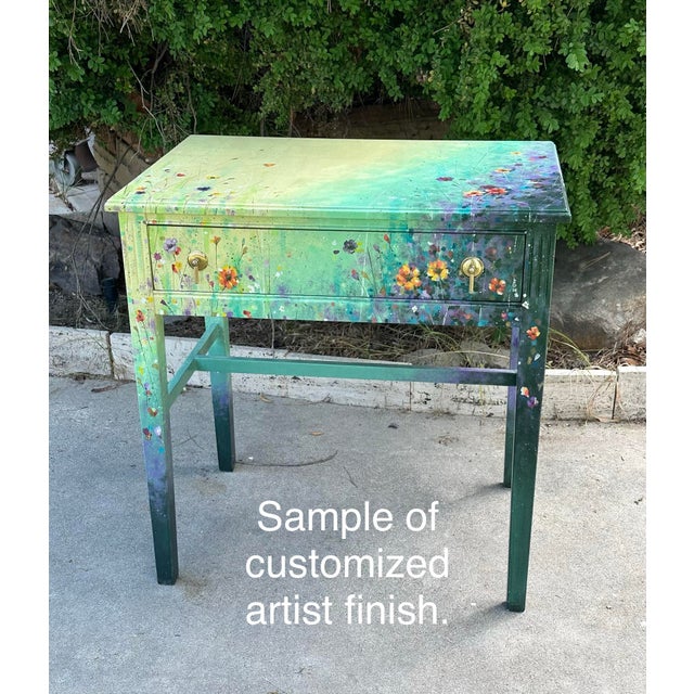 Small Vintage Cream Cubby Side Table For Sale - Image 9 of 9