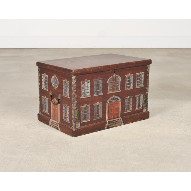 Country English Mahogany Georgian House Facade Decorated Box For Sale In Sacramento - Image 6 of 17