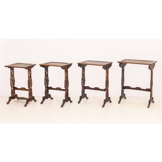 Set of Four French Japonisme Quartetto Tables For Sale - Image 16 of 17