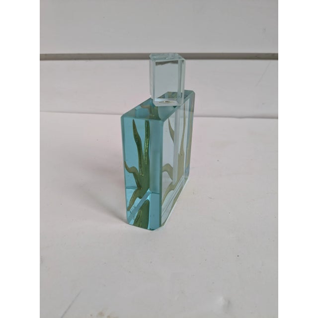 Glass Mid 20th Century Felt Glass-Jeffrey M. Andrews Cold Cut Glass Perfume Bottle For Sale - Image 7 of 11