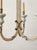 Rustic European Vintage Hart Associates Distressed White & Brass 3-Light Chandelier For Sale - Image 3 of 4