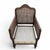 Late 20th Century French Provincial Cane Armchair With Striped Upholstery For Sale - Image 11 of 14
