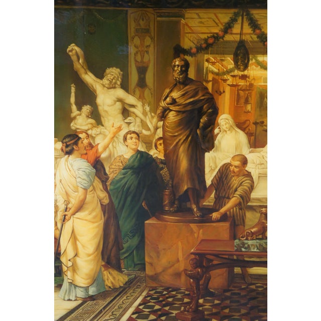 Late 20th Century Late 20th Century Sculpture Gallery in Rome Time of Agrippa After Sir Lawrence Alma-Tadema For Sale - Image 5 of 14
