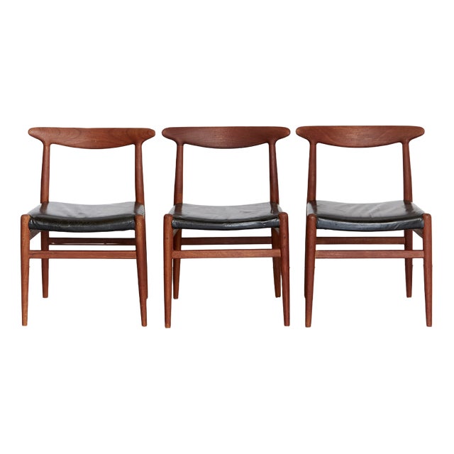 椅子 Hans J. Wegner W2 / C.M. Madsen W2 Dining Chairs by Hans J. Wegner for C.M. Madsen, 1950s