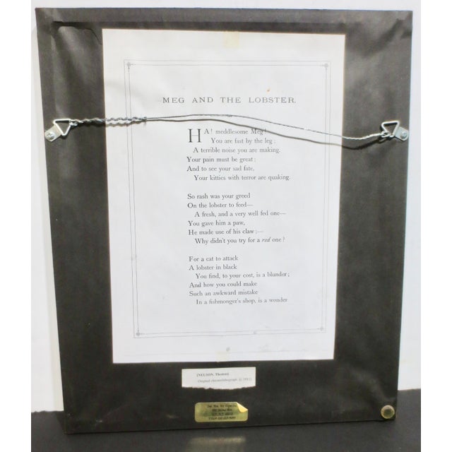 Victorian Meg and the Lobster Chromo-Litho Print English 1881 For Sale - Image 3 of 6