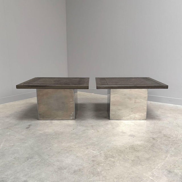 Brutalist Stone Coffee Tables by Peter Draenert, 1970s, Set of 2 For Sale - Image 12 of 17