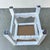Vintage Portuguese Rustic Wood Stool White with Zebra Fabric Upholstery, 1940s For Sale - Image 16 of 18