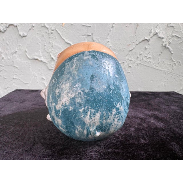 1950s Vintage Hobo Clown Smoking Head Ashtray – Hand-Painted Ceramic – Japan / Occupied Japan For Sale - Image 5 of 7