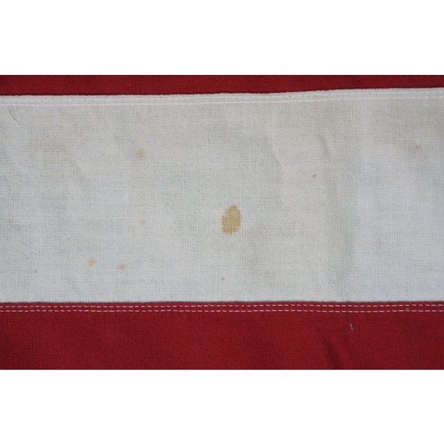 Large Mid Century Cotton 48 Star United States American Flag 54" X 84" For Sale - Image 11 of 13