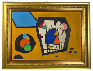 Lucio Del Pezzo, Anamnesi, 1960s, Acrylic on Canvas, Framed