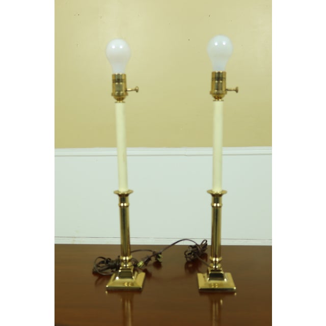 Virginia Metalcrafters Brass Table Lamps a Pair Chairish